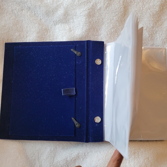 Silver & Gold two tone Velvet Photo Album Glass Fr - Picture 7 of 11